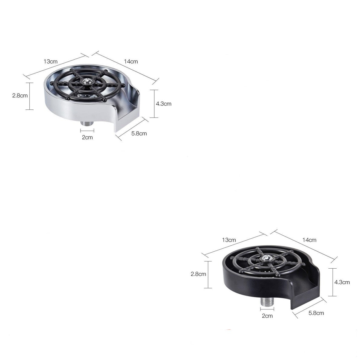Kitchenova High-Pressure Cup Washer – Automatic Sink Glass Rinser