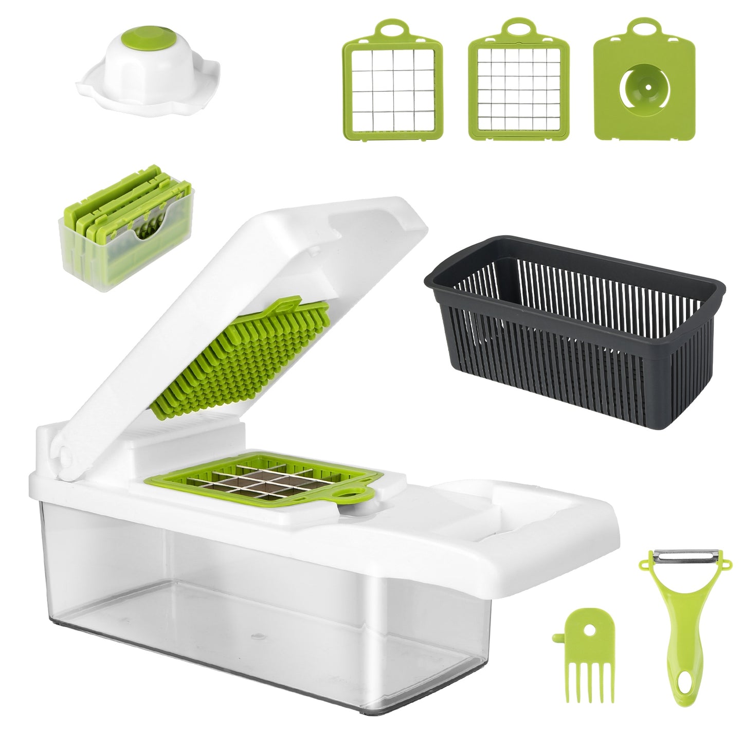 Kitchenova 12-in-1 Vegetable Chopper Set – Multifunction Food Prep Tool