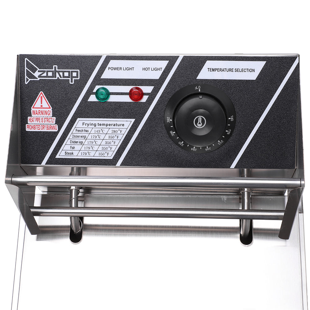 Kitchenova Electric Fryer Silver Stainless Steel Single Cylinder