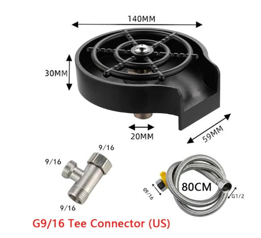 Kitchenova High-Pressure Cup Washer – Automatic Sink Glass Rinser