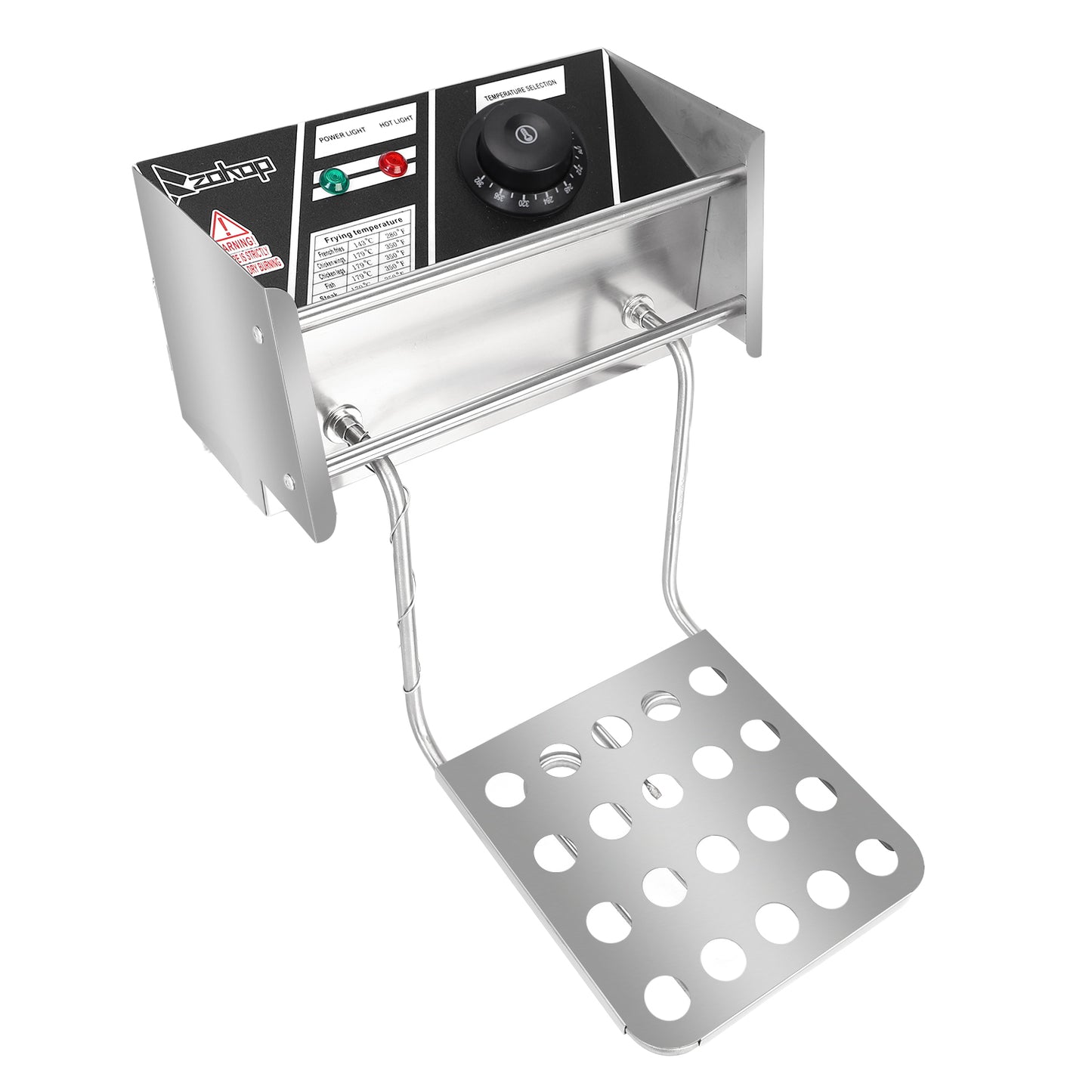 Kitchenova Electric Fryer Silver Stainless Steel Single Cylinder