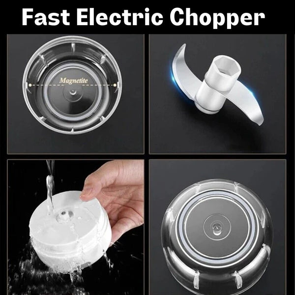 Kitchenova Electric Mini Garlic Chopper – USB Rechargeable 300 ml Food Processor