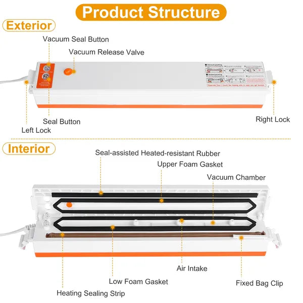 Kitchenova Automatic Vacuum Sealer – Food Preservation System